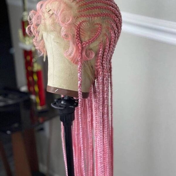 Pink Cornrow Wig