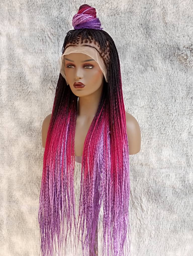 Purple Ombre braided wig