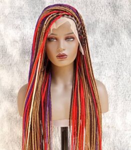 Rainbow Braided Wig